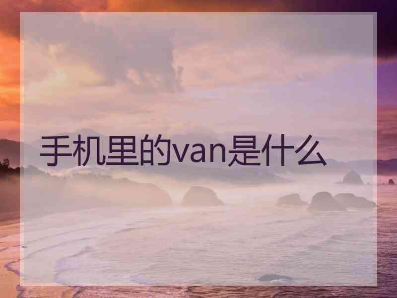 手机里的van是什么