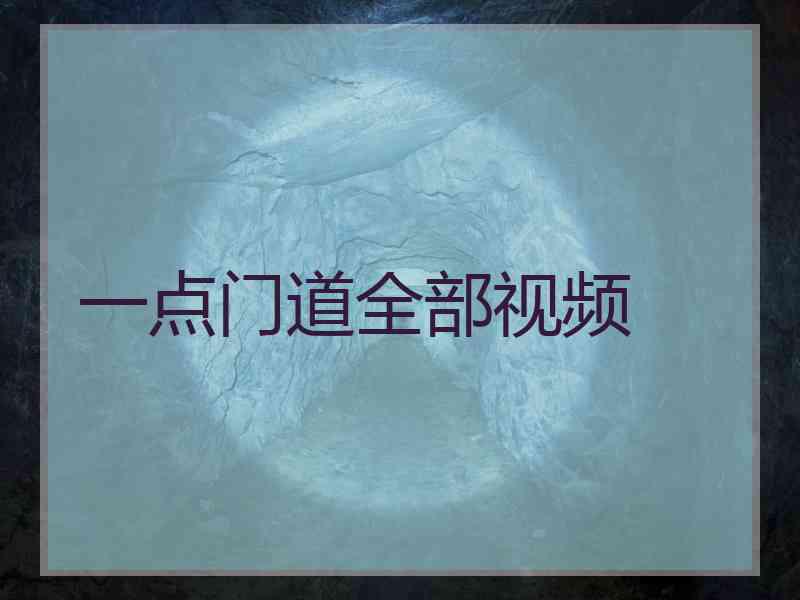 一点门道全部视频