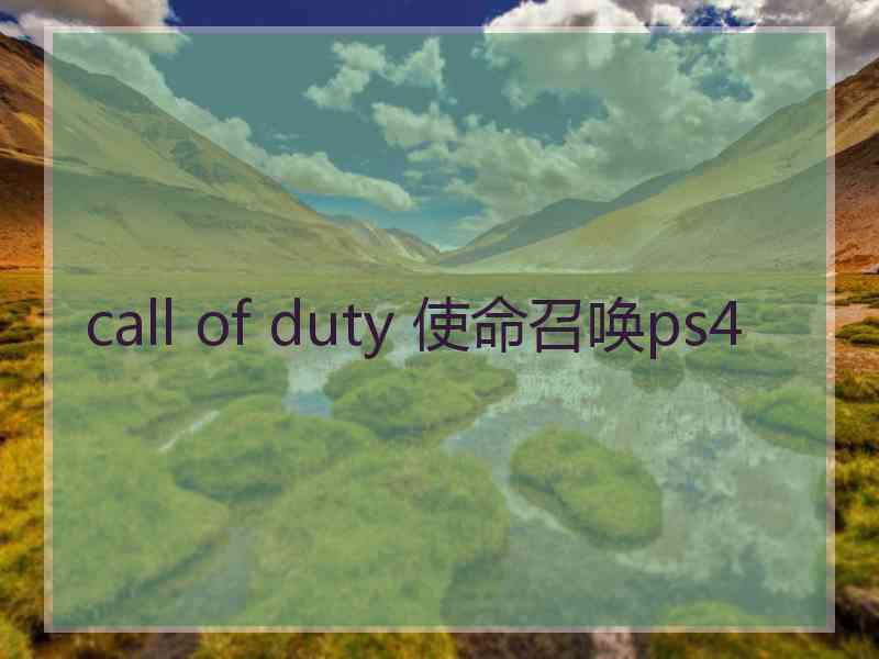 call of duty 使命召唤ps4