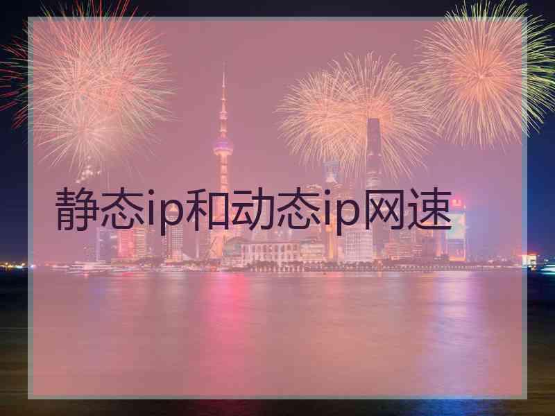 静态ip和动态ip网速