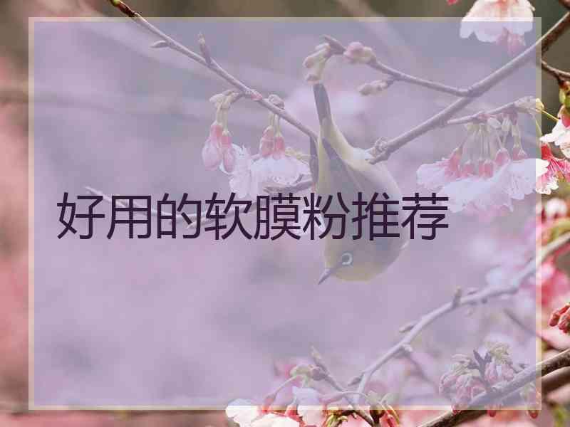 好用的软膜粉推荐