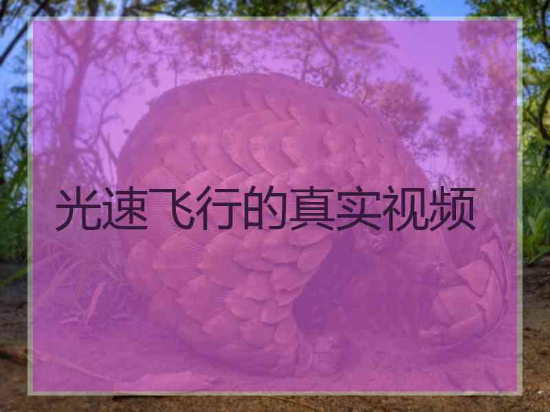 光速飞行的真实视频
