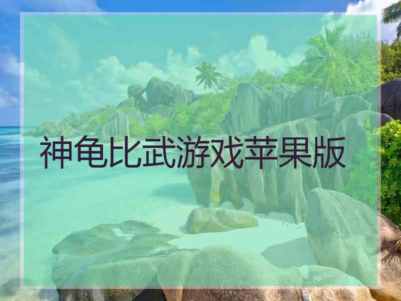 神龟比武游戏苹果版