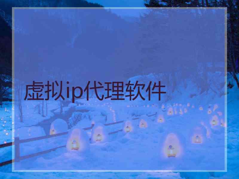 虚拟ip代理软件