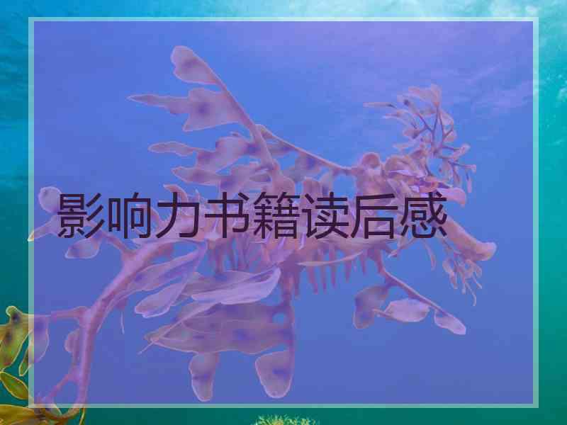 影响力书籍读后感