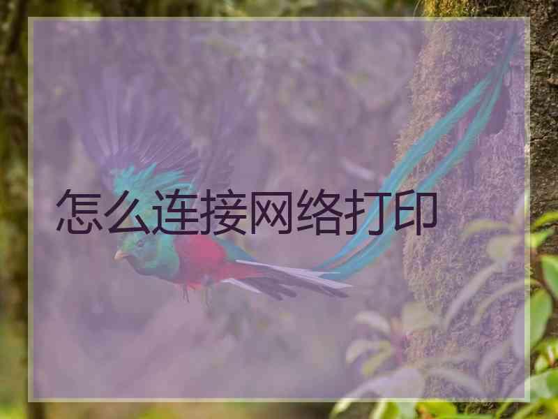 怎么连接网络打印