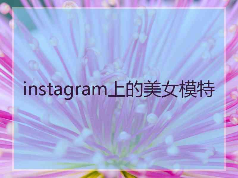 instagram上的美女模特