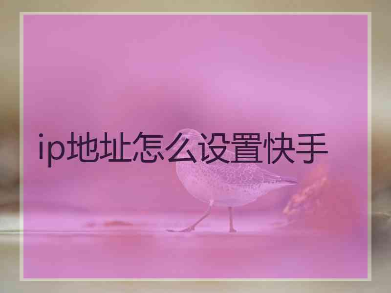 ip地址怎么设置快手