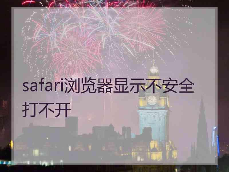safari浏览器显示不安全打不开