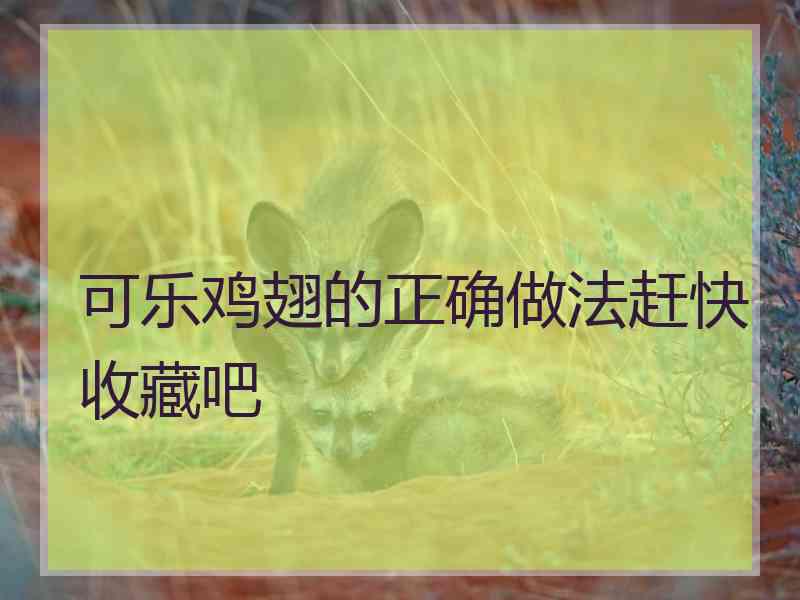 可乐鸡翅的正确做法赶快收藏吧