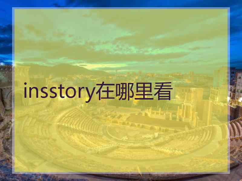 insstory在哪里看
