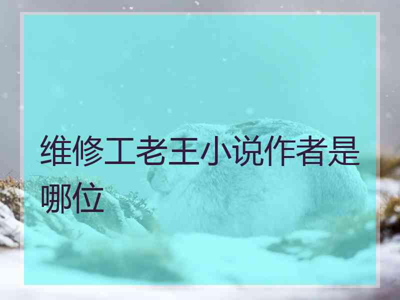 维修工老王小说作者是哪位