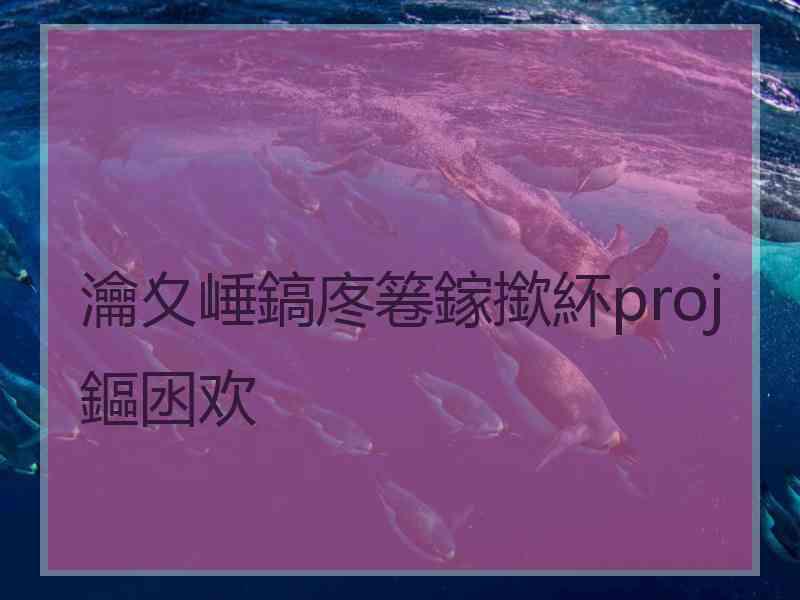 瀹夊崜鎬庝箞鎵撳紑proj鏂囦欢