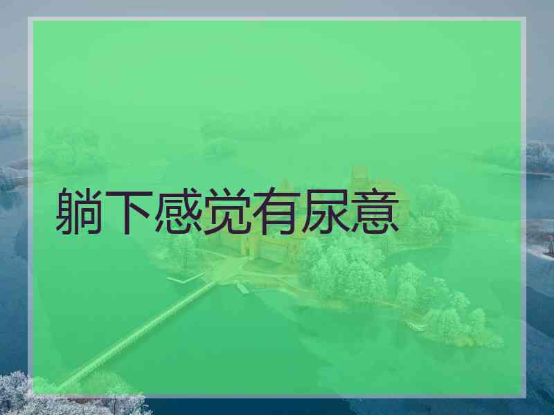 躺下感觉有尿意