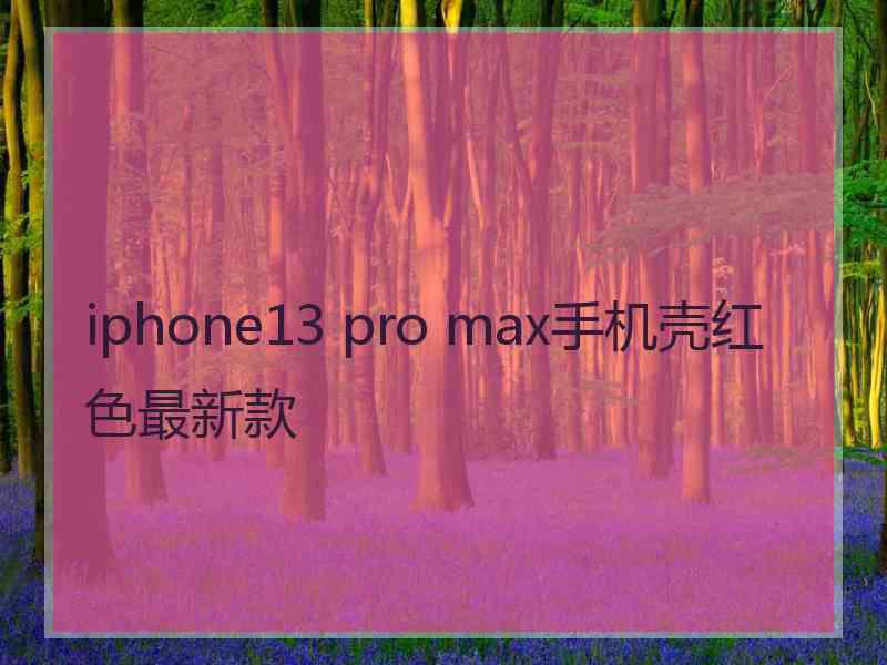 iphone13 pro max手机壳红色最新款