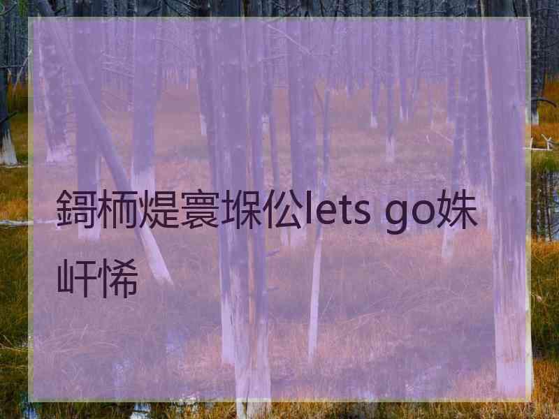鎶栭煶寰堢伀lets go姝屽悕