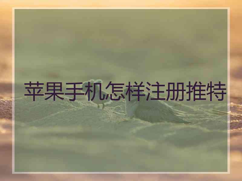 苹果手机怎样注册推特