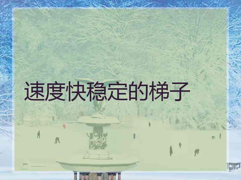 速度快稳定的梯子