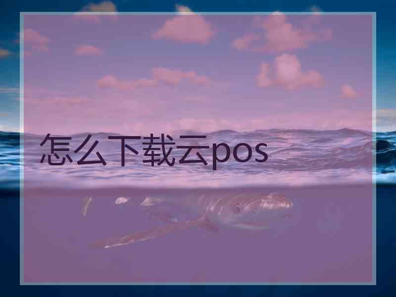怎么下载云pos