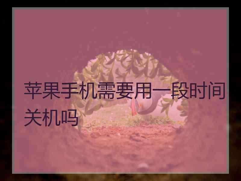 苹果手机需要用一段时间关机吗