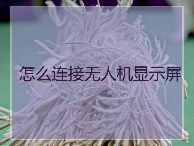 怎么连接无人机显示屏