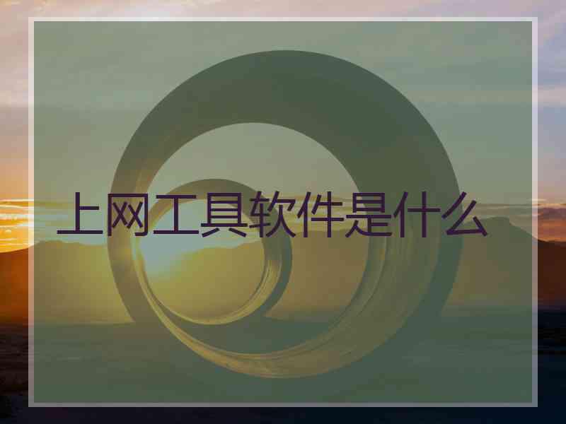 上网工具软件是什么
