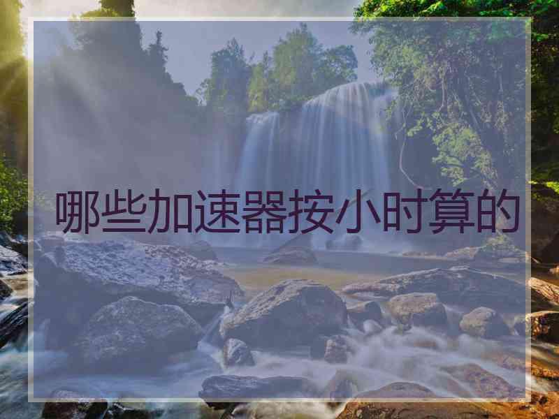 哪些加速器按小时算的