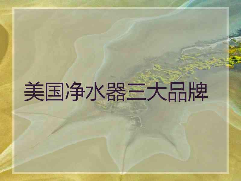 美国净水器三大品牌
