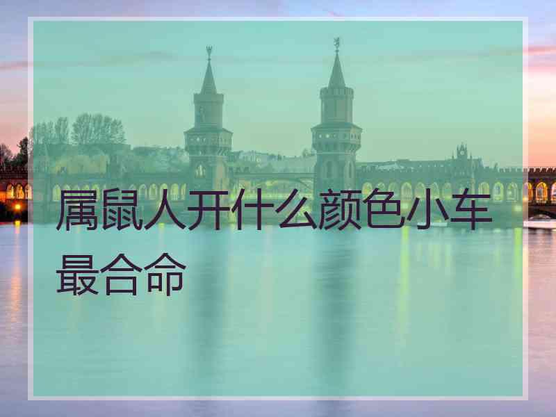 属鼠人开什么颜色小车最合命