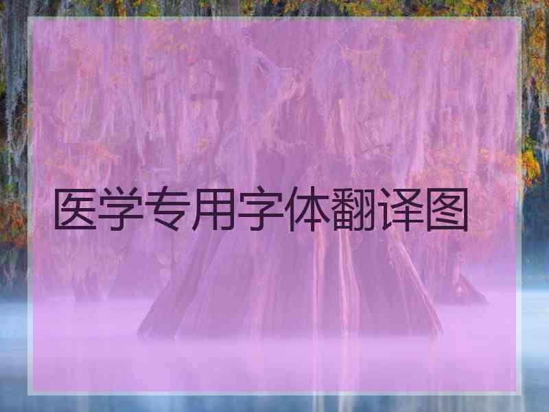 医学专用字体翻译图