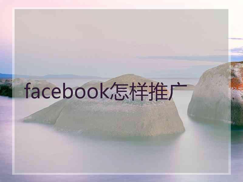 facebook怎样推广