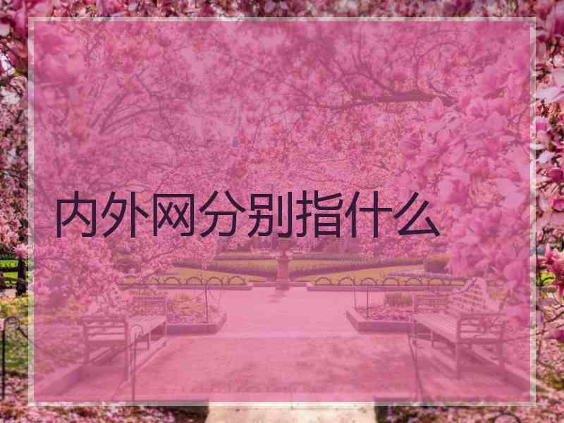 内外网分别指什么