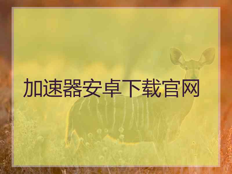 加速器安卓下载官网