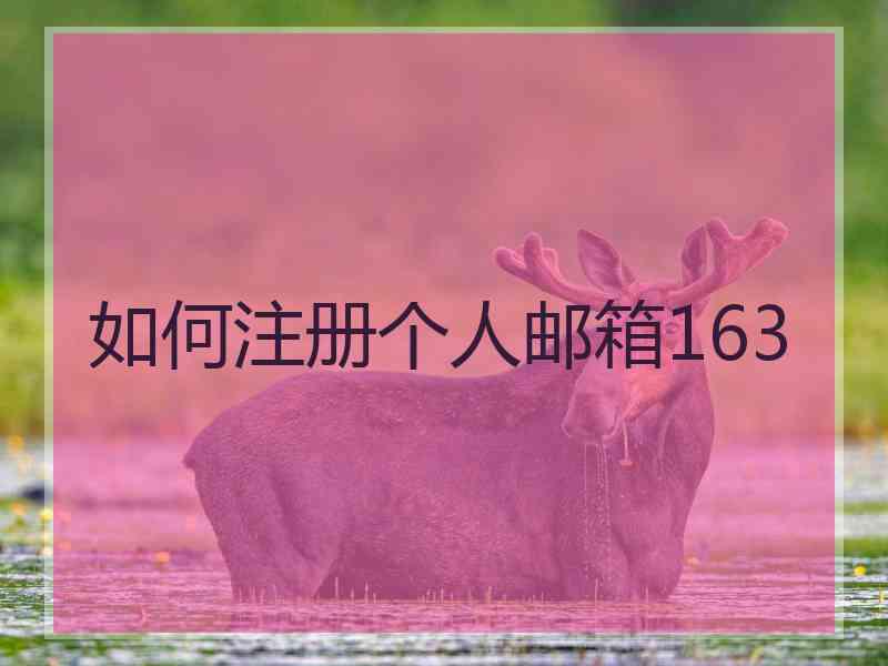 如何注册个人邮箱163
