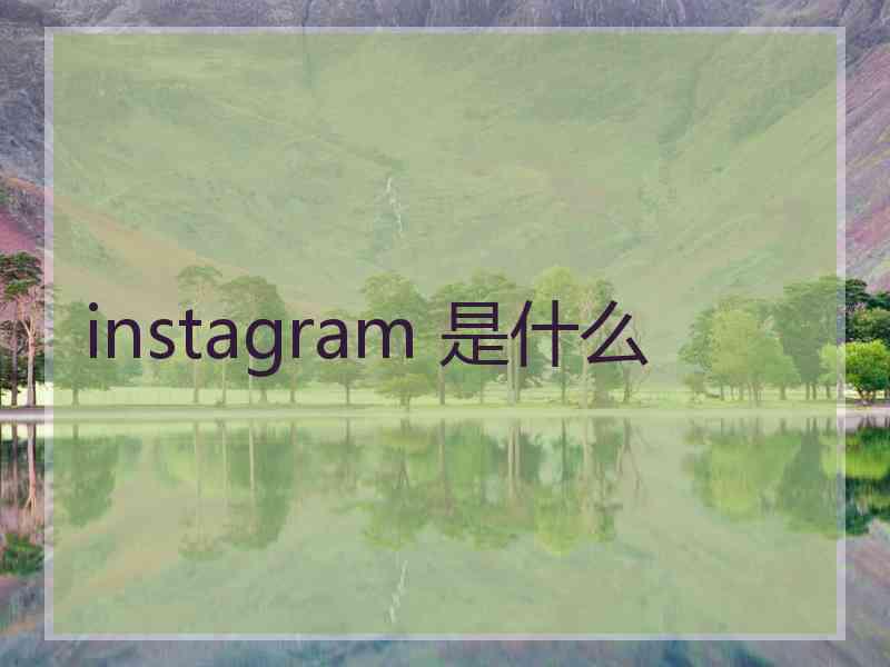 instagram 是什么