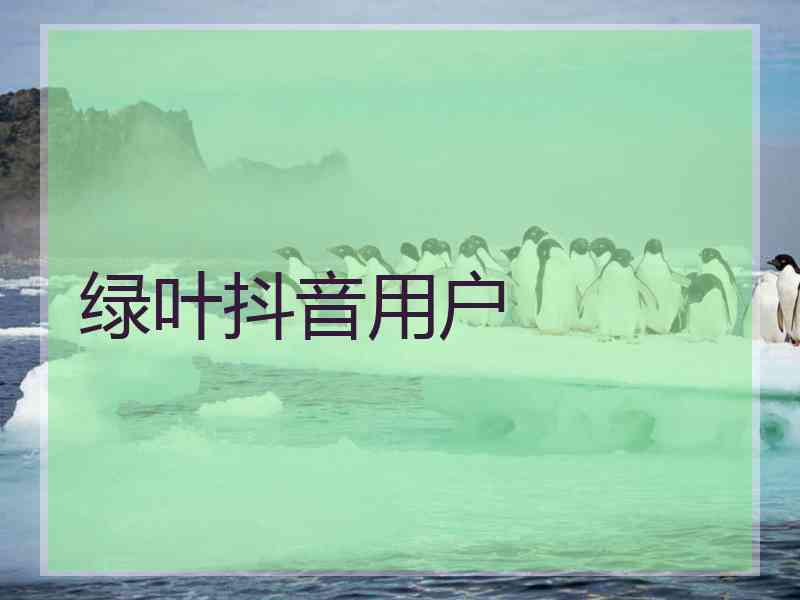 绿叶抖音用户