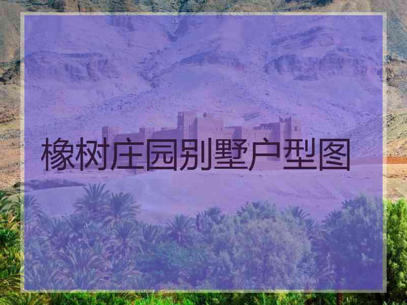橡树庄园别墅户型图