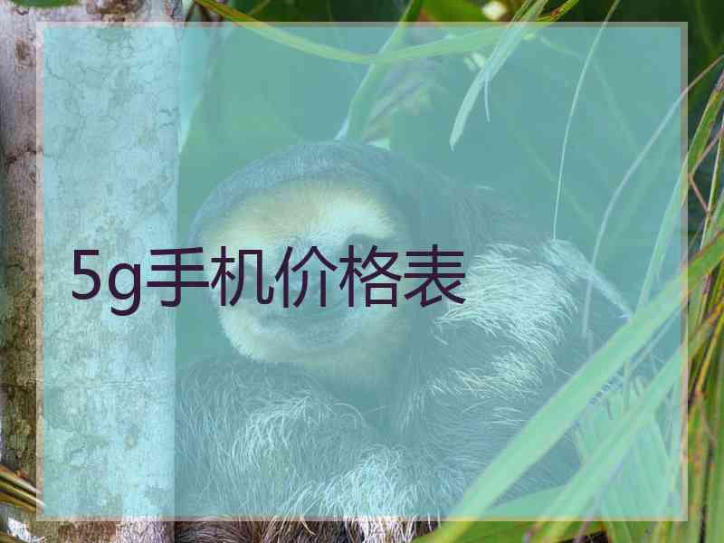 5g手机价格表