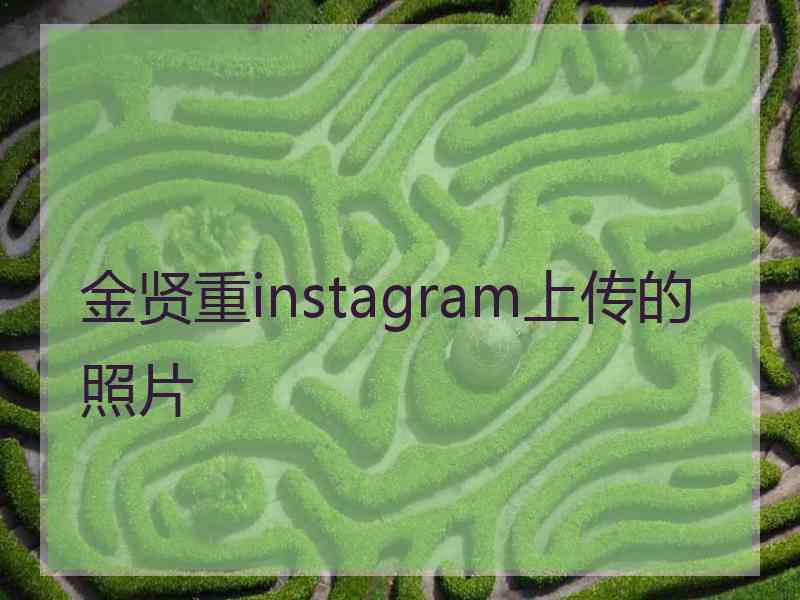金贤重instagram上传的照片