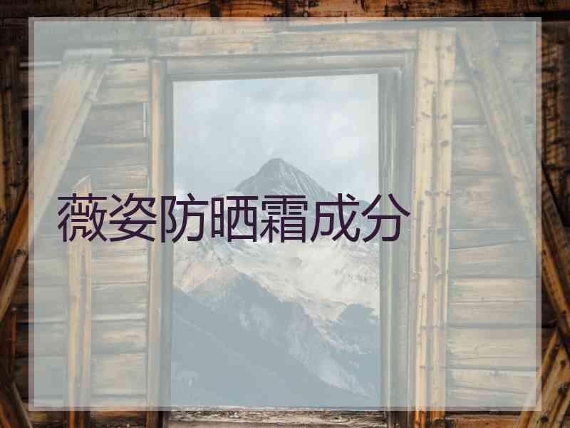 薇姿防晒霜成分