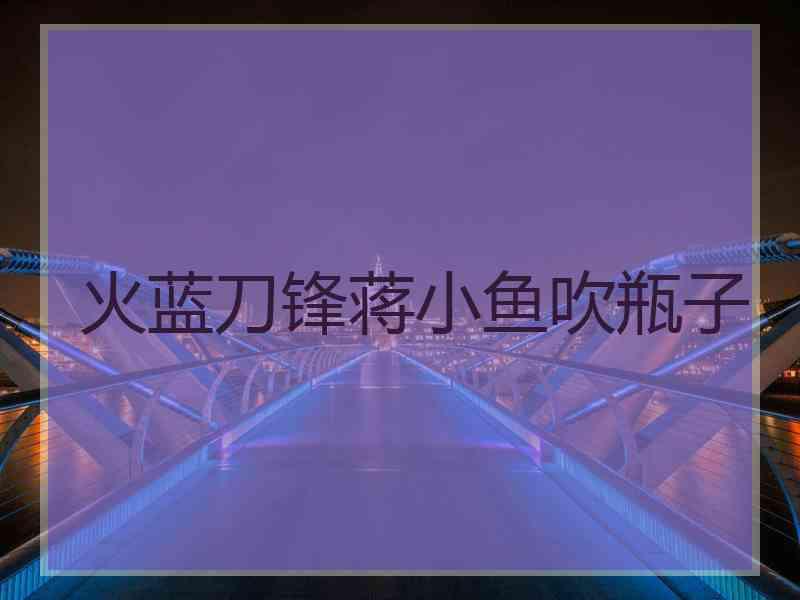 火蓝刀锋蒋小鱼吹瓶子