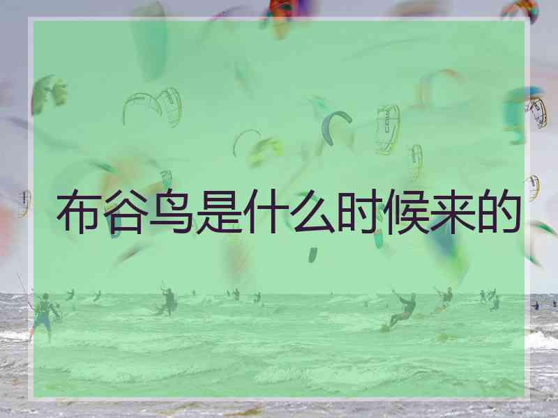 布谷鸟是什么时候来的