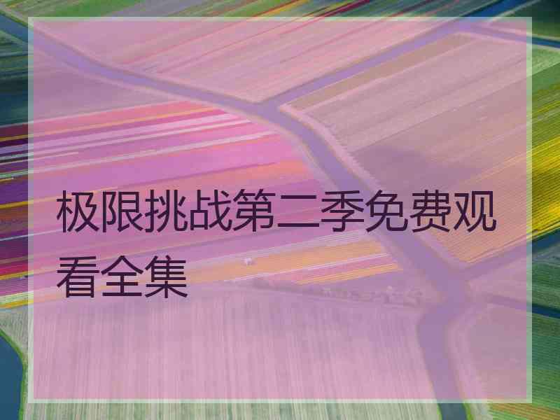 极限挑战第二季免费观看全集