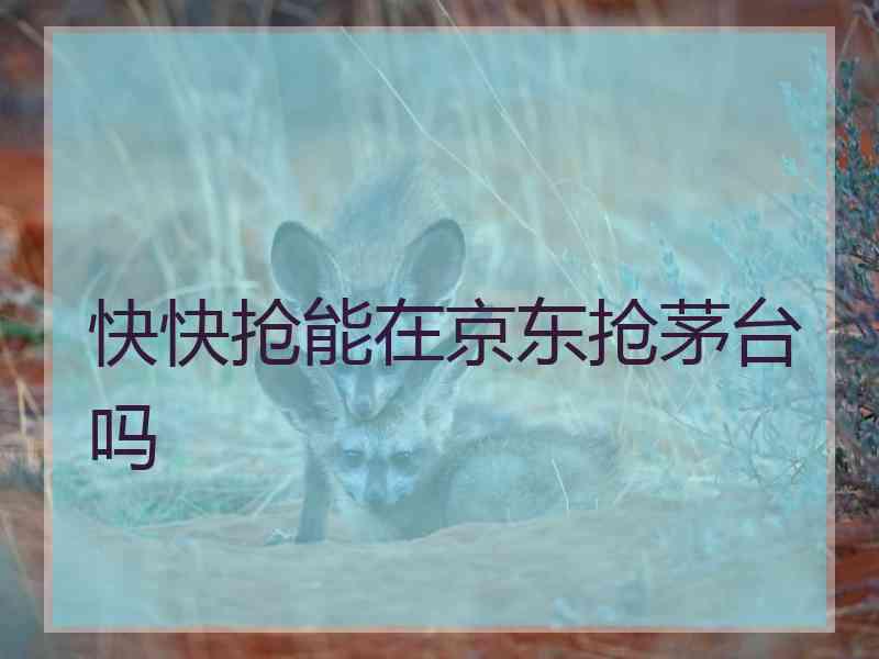 快快抢能在京东抢茅台吗