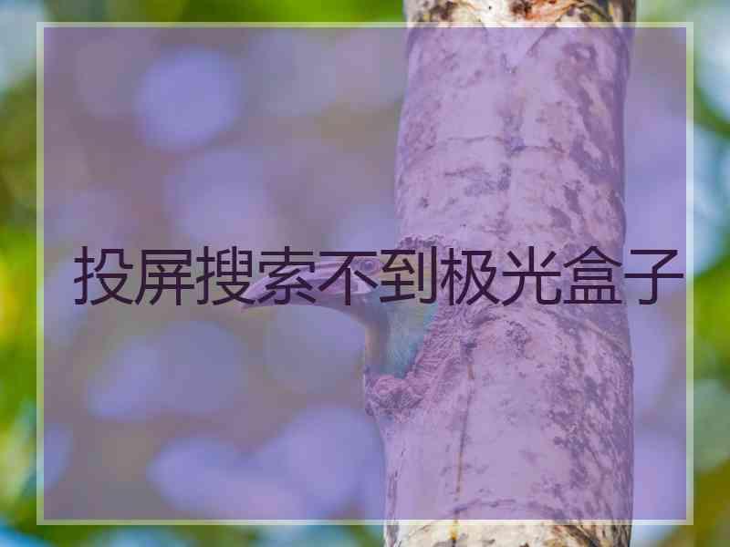 投屏搜索不到极光盒子
