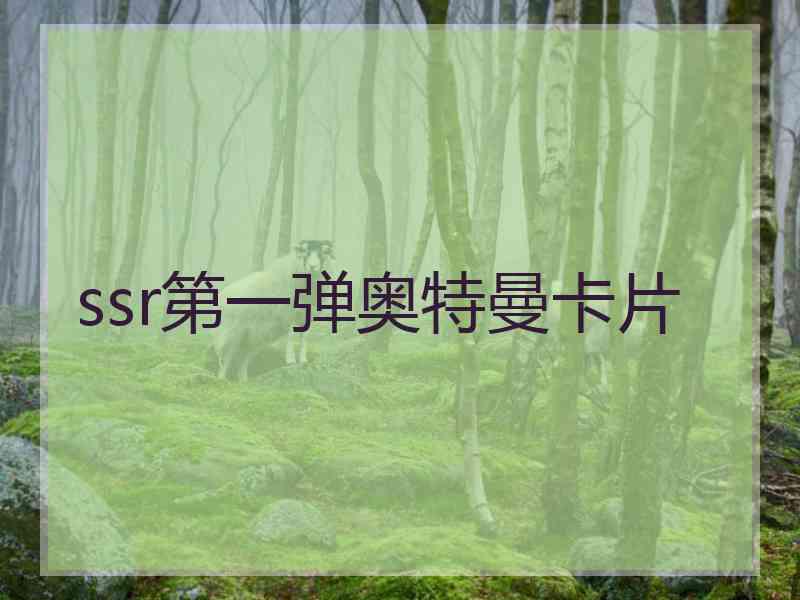 ssr第一弹奥特曼卡片