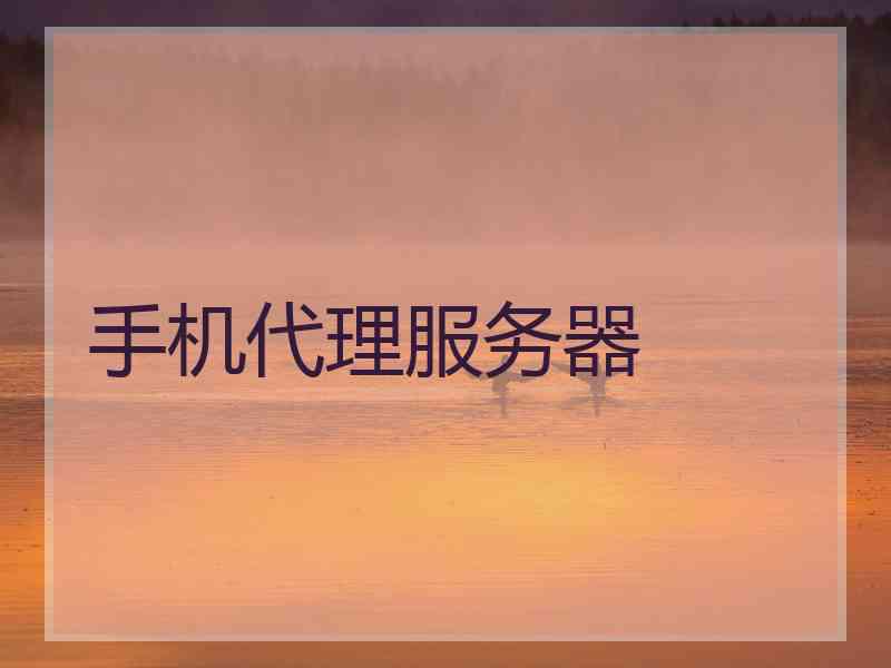 手机代理服务器