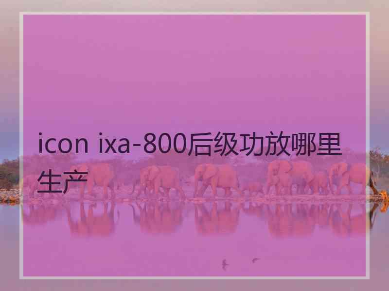icon ixa-800后级功放哪里生产