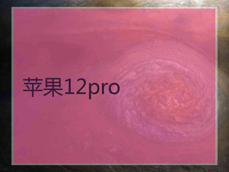 苹果12pro