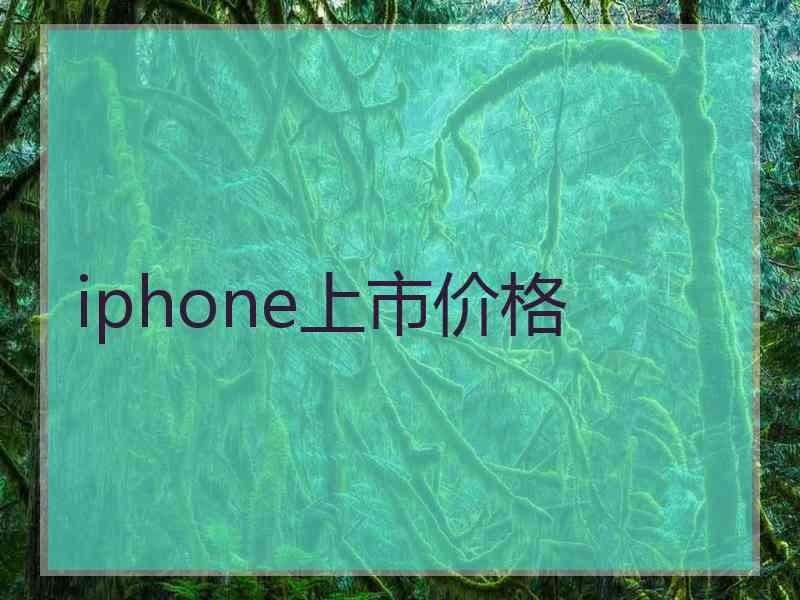 iphone上市价格